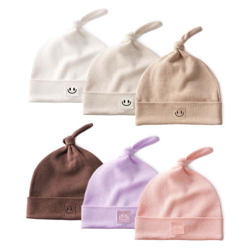 FURTALK 6 Pack Newborn Baby Hats Infant Knot Beanie Soft Boys Girls Caps