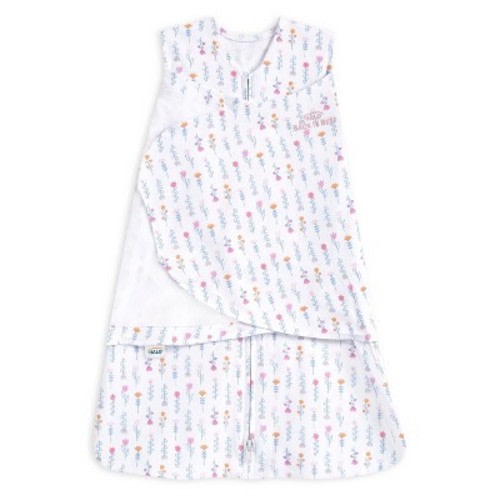 HALO Innovations Sleepsack 100% Cotton Swaddle Wrap, Color: Flower Garden, Size: NB