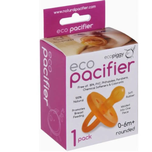 Ecopiggy Natural Rubber Pacifier - Round Ecopacifier