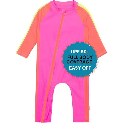 SwimZip Boys' Long-Sleeve UPF 50+ Swimsuit for Baby, Toddler, & Little Boys