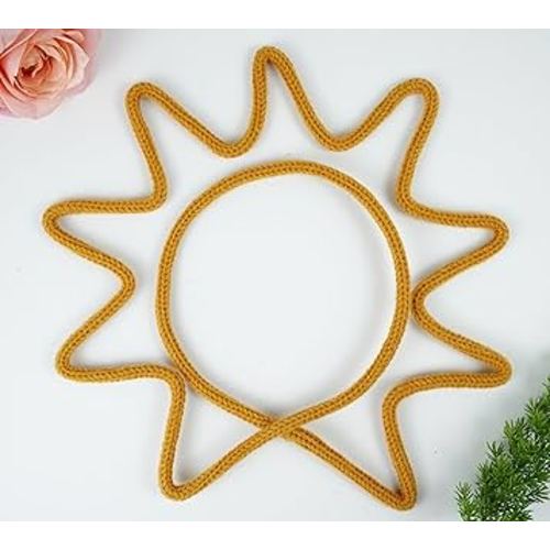 11inches Knitted Wire Sunshine Wall Hanging, Home Decorations for Nursery Room Toddler, Kid’s Playroom Decor, Sun Decor, First Trip Around The Sun, You are My Sunshine, Nursery Sign