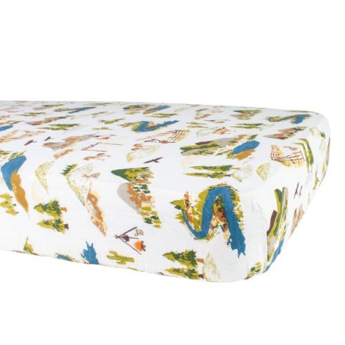 Bebe au Lait Muslin Crib Sheet-Wyoming
