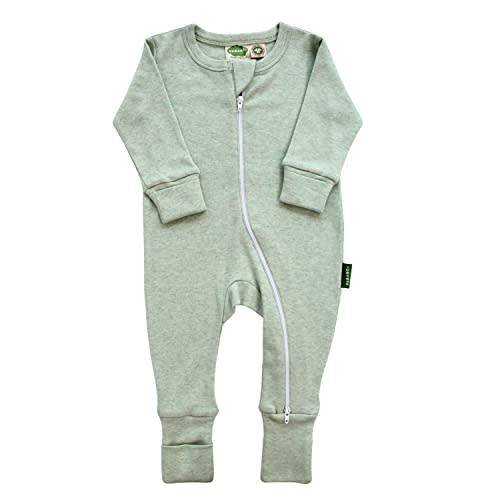 PARADE Organic Snuggle Soft Melange '2-Way' Zipper Romper
