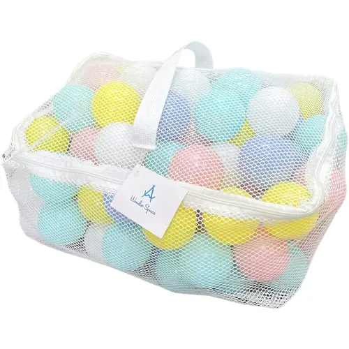 Wonder Space Soft Pit Balls, Chemical-Free Crush Proof Plastic Ocean Ball, BPA Free with No Smell, Safe for Toddler Ball Pit/Kiddie Pool/Indoor Baby Playpen