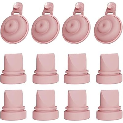8pcs Duckbill Valves and 4pcs Silicone Diaphragms Compatible with Momcozy Mobile Flow M9
