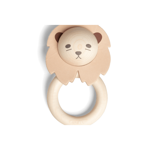 Teether Wood and leather