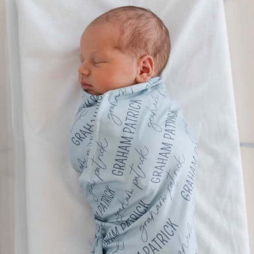 Personalized Baby Name Swaddle Blanket