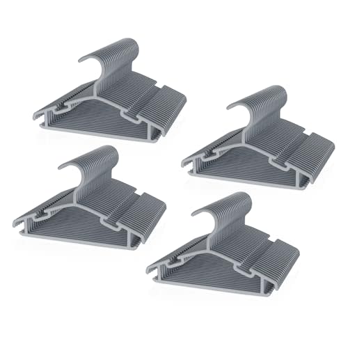 VILICK Kids Plastic Hangers, Baby Clothes Hangers for Closet 100 Packs Non-Slip Toddler Hangers for Infant Child Clothing for Pants Coats Skirts (Grey)