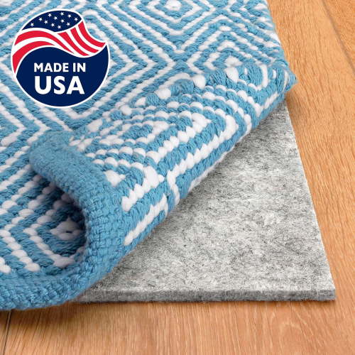 RUGPADUSA, 7'6" x 9'6", 100% Felt Rug Pad (1/4" Thick), Safe for All Floors, Low-VOC, Made in the USA, 2-Year Warranty