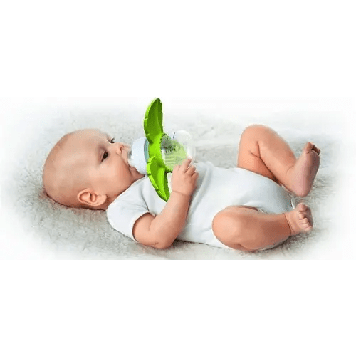 TipMeNot Baby Bottle Learning Tool, Great Teether, No Spilled Milk, No Bottle Propping, No Pacifier, Newborn Infant to Toddler, Tip Me Not Shower Gift