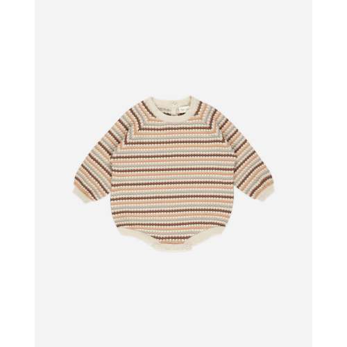 Crewneck Romper || Honeycomb Stripe