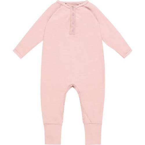 Ultrafine Merino Wool Onesie, Peach Blossom - Smalls Merino | Maisonette