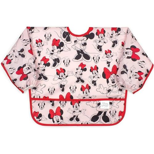 Bumkins Sleeved Bib Baby Bib, Toddler Bib, Smock, Waterproof Fabric, Fits Ages 6-24 Months