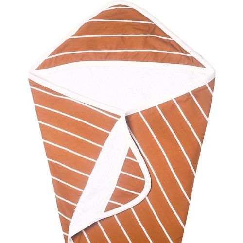 Copper Pearl Hooded Bath Towels Premium Knit/Terry Cloth Baby Towels with Hood, Pockets, and Cool Designs - Great to Gift and Make Bath Time Fun - Baby Bath Towel, Camel Stripe