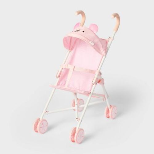 Pink Dot Bear Fold-up Doll Stroller For 14" - 16" Dolls - Gigglescape™
