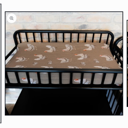 Chicken Bamboo Muslin Changing Pad Cover – Cowkid Clothing Company