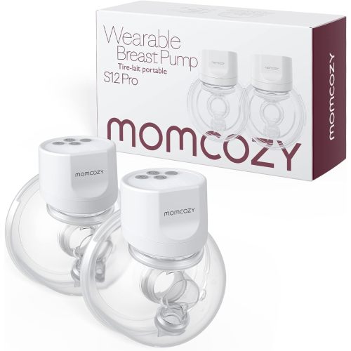 Momcozy S12 Pro Hands Free Breast Pump Wearable, Double Portable Breast Pump Electric, 24mm White