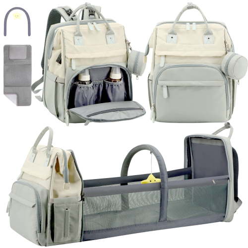 Baby Diaper Bag Backpack, Large Baby Bag with Bottle Holder, Stylish Diaper Backpacks for Travel