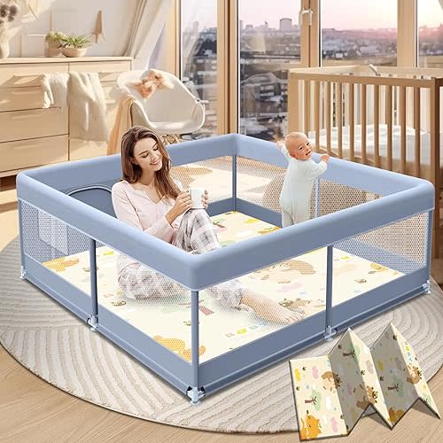 50 x 50 In Baby Playpen with Mat