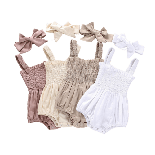 ANNA Romper with Headband - Hazel & Bo