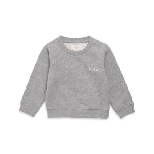 Harrods Cotton Jersey Flocked Logo Sweatshirt