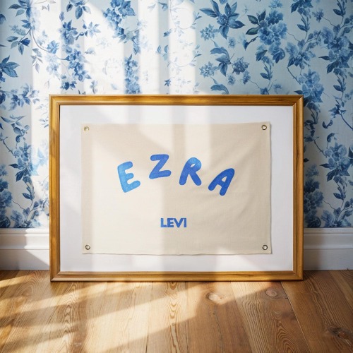 Baby name flag,canvas flag,nursery name sign,custom name banner ,boho nursery decor,Baby shower gift,wall art decor