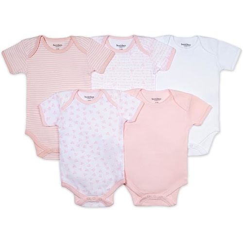 Burt's Bees Baby Unisex Baby Bodysuits, 8-pack Short & Long Sleeve One-pieces, 100% Organic CottonBodysuit - 0-3 Months - Blossom Prints