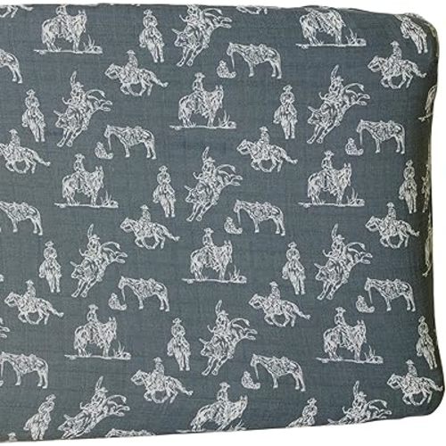 Mebie Baby Changing Pad, Wild West, 100% Muslin Cotton Changing Table Pad Cover for Baby Boy and Girl, Designer Nursery Decor Covers, Diaper Changing Pad Cover for Changing Station