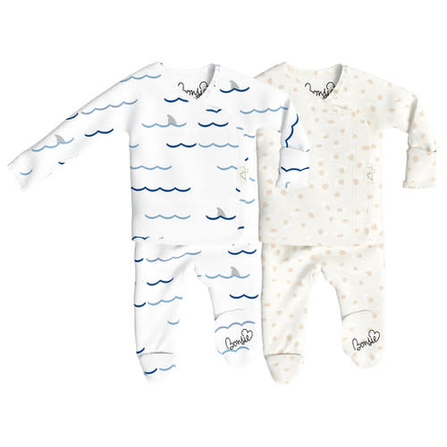 Baby Bundle Footie - Sharkie + Baby Cheetah Twin Pack | Bonsie