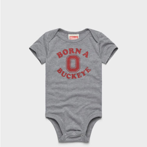 Born a Buckeye Ohio State University Baby One-Piece | Retro OSU Baby One Piece – HOMAGE