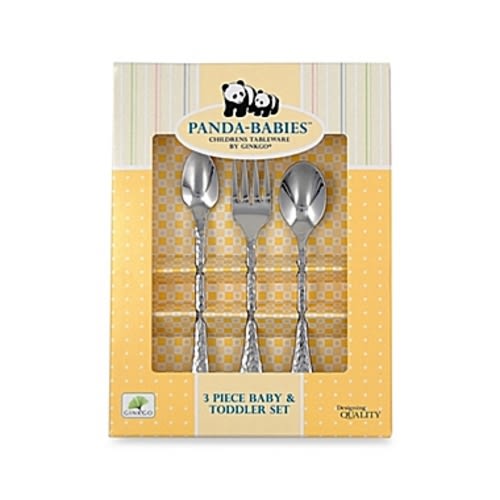 Ginkgo Panda-Babies 3-Piece Baby Tableware Set