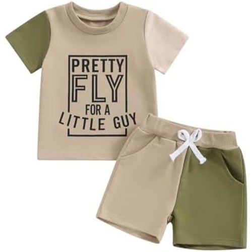 Toddler Baby Boy Summer Outfit Short Sleeve T Shirt Top Casual Shorts Set Infant Newborn Clothes 6 12 18 24 Month 2T