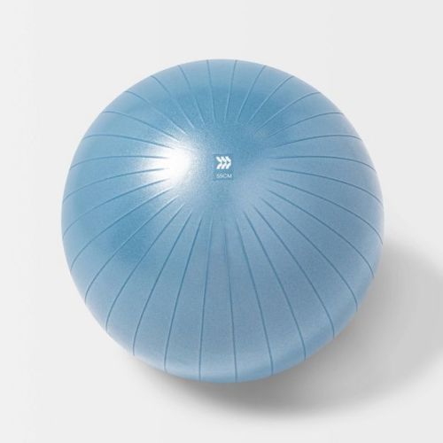 Stability Ball 55cm Blue - All In Motion™: PVC Exercise Equipment, 300lb Capacity