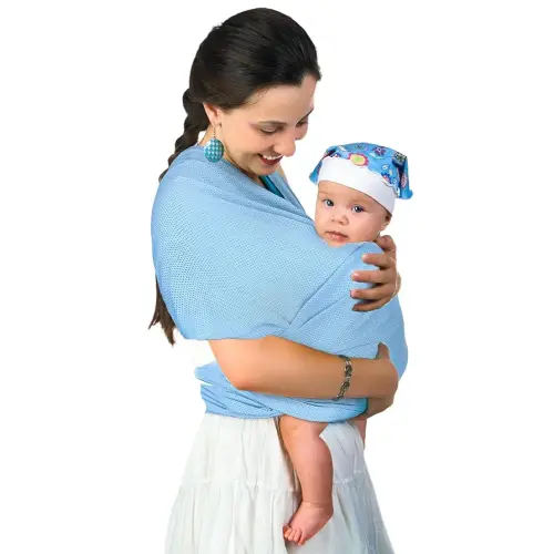 Water Sling Baby Wrap Carrier for Summer Pool (Blue)