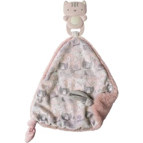 Mary Meyer Chewy Crew Soothing Baby Teether Lovey, 10-Inches, Kitty