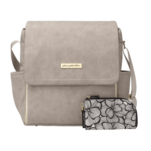 Petunia Pickle Bottom Boxy Diaper Bag  Backpack - Grey Matte Leatherette