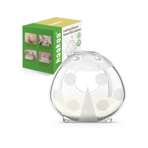 haakaa Ladybug Milk Collector 1.4oz/40ml 1pc - Wearable Nursing Cup | Soft Breast Shell | Breastmilk Saver | Portable Letdown Catcher for Pumping On The Go Breastfeeding Moms, Protects Sore Nipples