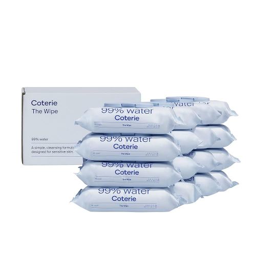 Coterie Baby Wipes for Sensitive Skin, Plant-Based and Plastic-Free Fibers, 99% Water, Hypoallergenic, pH Balanced, Unscented, Clean and Gentle Baby Essentials, 16 Pack, 896 Count