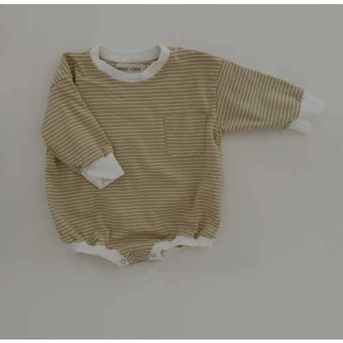 Harley Pocket Romper in Yellow Stripes – Winnie + Crew