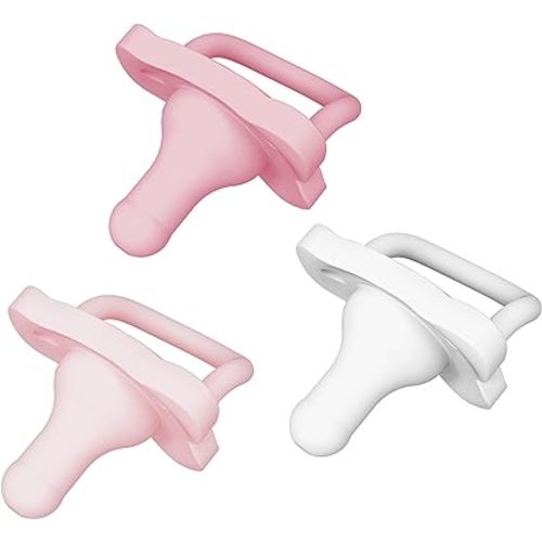 Dr. Brown’s HappyPaci 100% Silicone Pacifier 0-6m, BPA Free, White, Pink, Light Pink 3-Pack