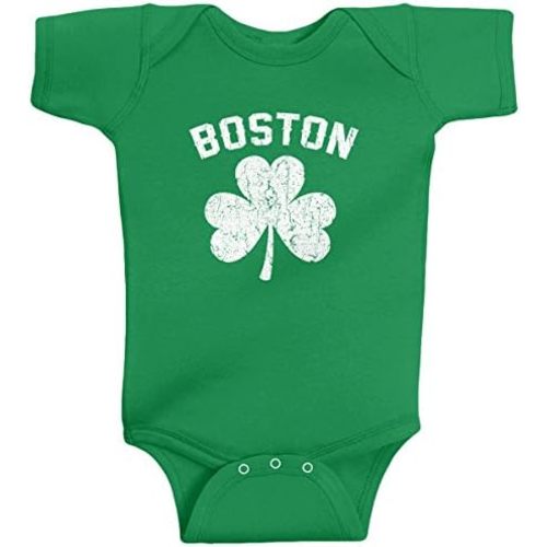 Threadrock Baby Boys' Boston Shamrock Irish Pride Infant Bodysuit