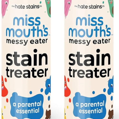 Miss Mouth's Messy Eater Stain Treater Spray - 4oz 2 Pack Stain Remover - Newborn & Baby Essentials - No Dry Cleaning Food, Grease, Coffee Off Laundry, Underwear, Fabric