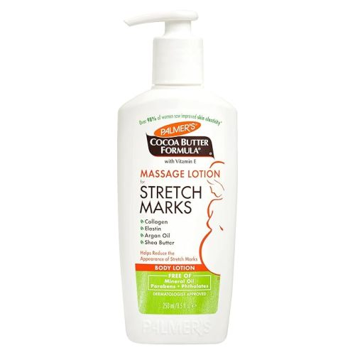 Palmer's Cocoa Butter Formula Massage Lotion For Stretch Marks, Pregnancy Skin Care, Belly Cream with Collagen, Elastin, Argan OIl and Shea Butter, 8.5 Ounces