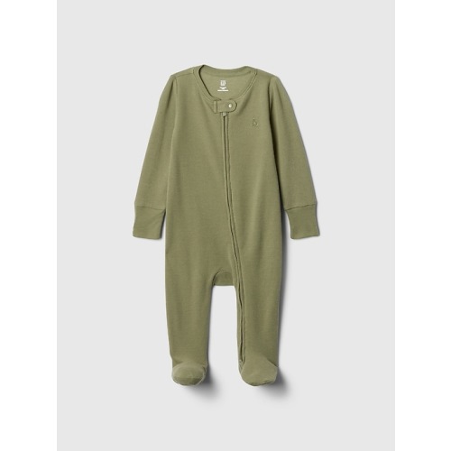 Baby First Favorites Waffle One-Piece in walden green, size: 3-6 M