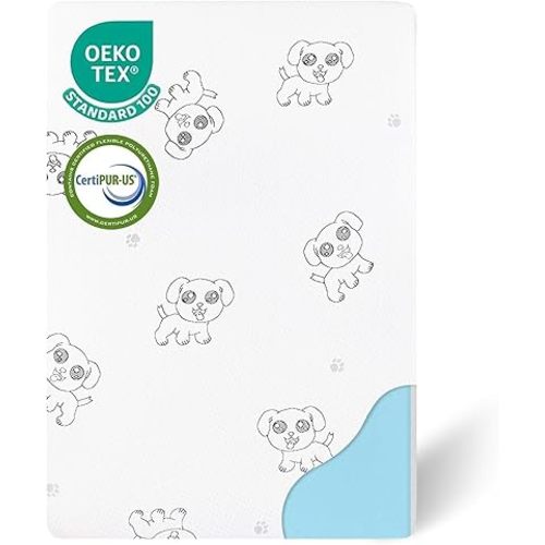 Pack and Play Mattress, 38x26 Pack n Play Mattresses with Removable Washable Cover, Non-Slip & Breathable Memory Foam Crib Playpen Mattress for Baby Toddler
