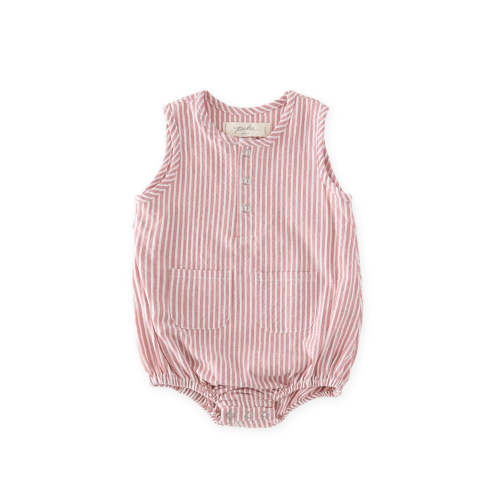 Seersucker Pocket One-Piece: 3-6 month