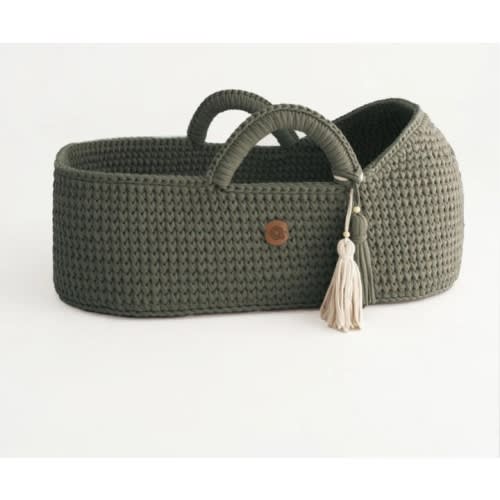 XL Moses Basket with Round Hood | Safe & Unique by Anzy Home