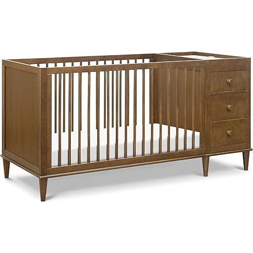 DaVinci Marley 3-in-1 Crib and Changer Combo in Walnut
