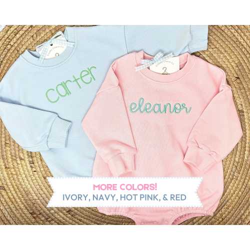 Personalized Sweatshirt Baby Bubble Romper Custom Toddler Birthday Romper with Name Baby Shower Gift Customized Sweatshirt Baby Name Outfit