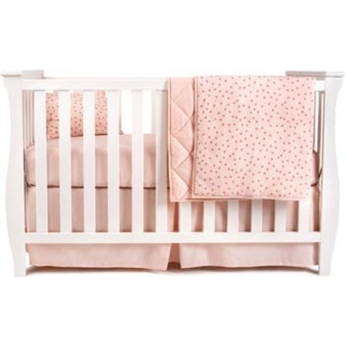 Baby Crib Bedding Sets Includes Crib Sheet, Quilted Blanket, Crib Skirt, and Baby Pillowcase